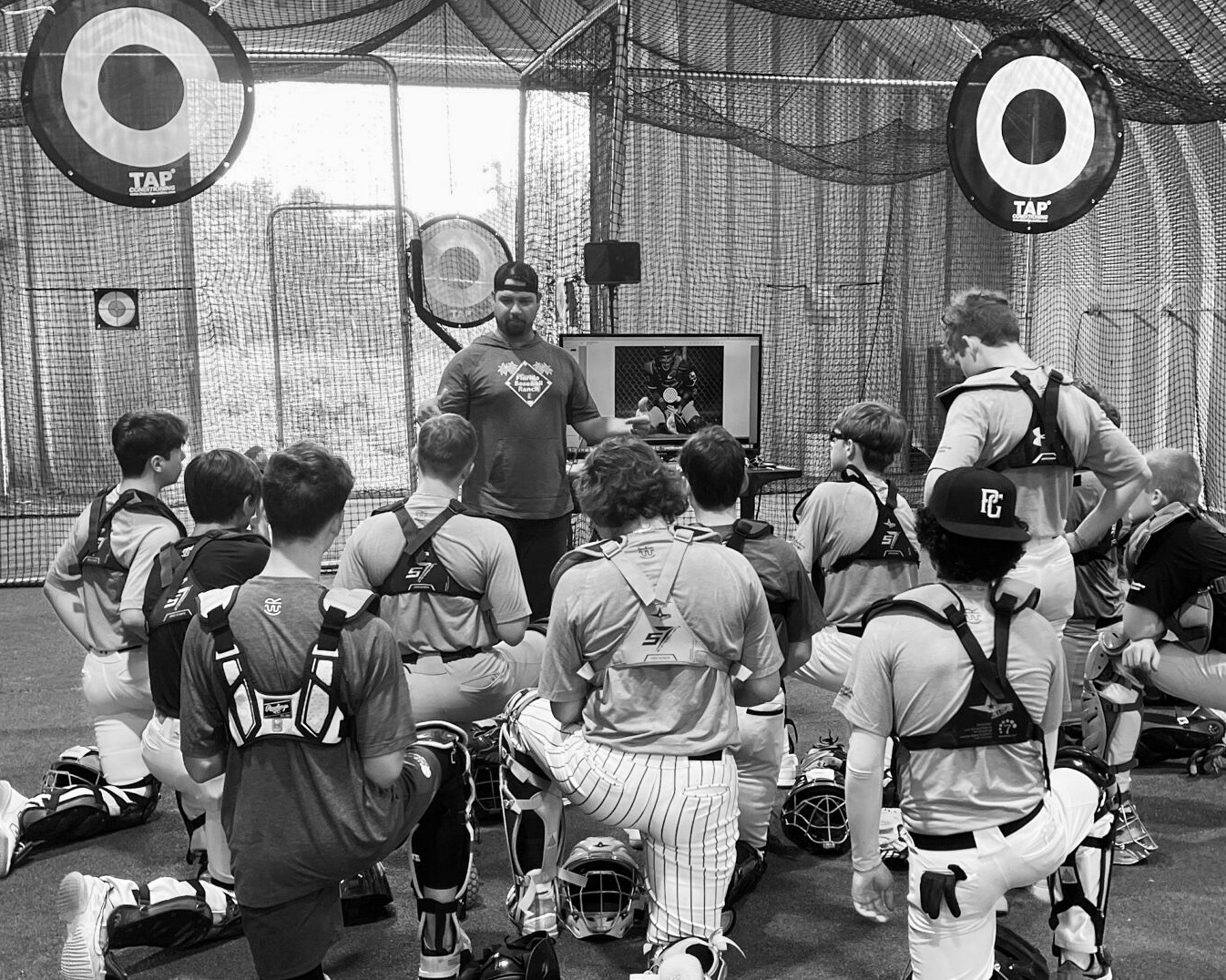 Catching instruction at The Bullpen Davie