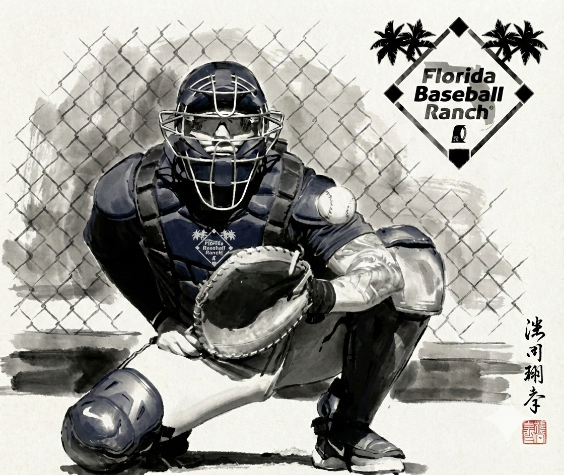 Catcher in gear — Florida Baseball Ranch