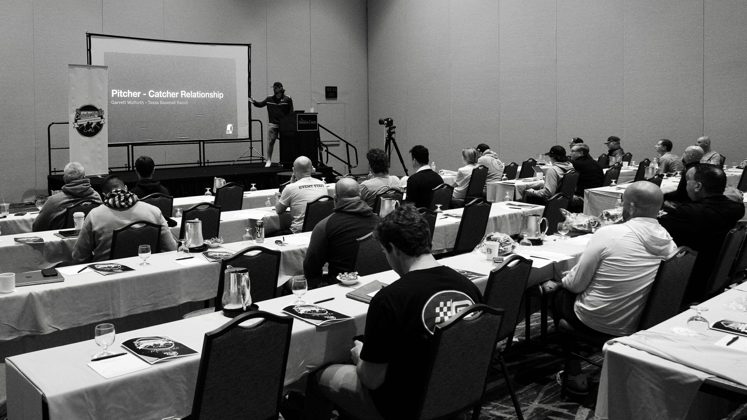 Garrett Wolforth presenting at CatcherFest 2024