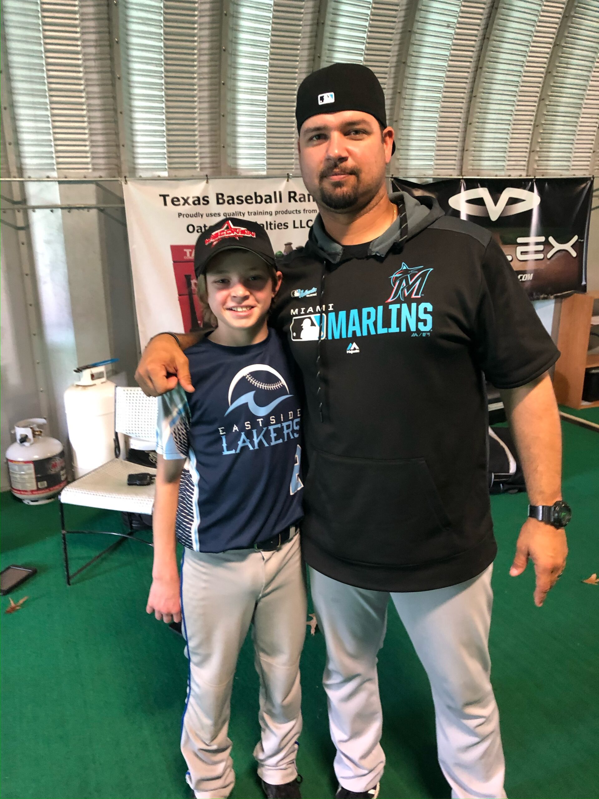 Jack Brenner at 12 with Eddy Rodriguez